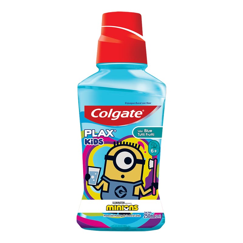 ENJUAGUE BUCAL PLAX KIDS MINIONS COLGATE 250 ML