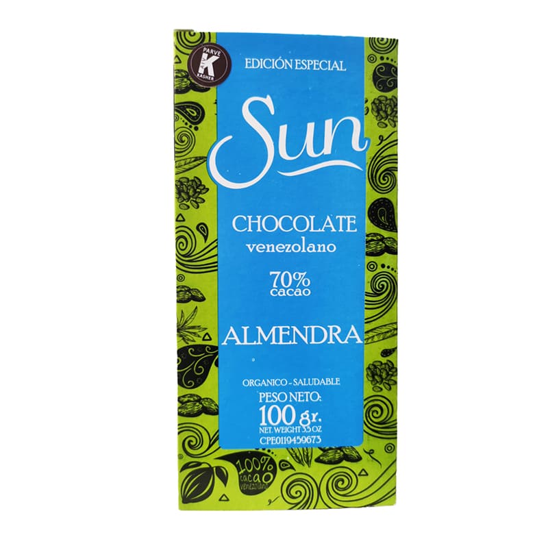 CHOCOLATE CON ALMENDRAS SUN 100 GR