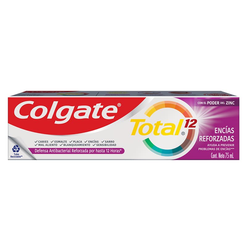 ENJUAGUE BUCAL TOTAL 12 ENCIAS REFORZADAS COLGATE 250 ML