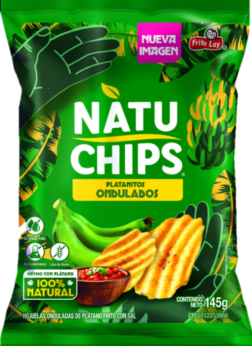 PLATANITO NATUCHIPS ONDULADOS 145GR
