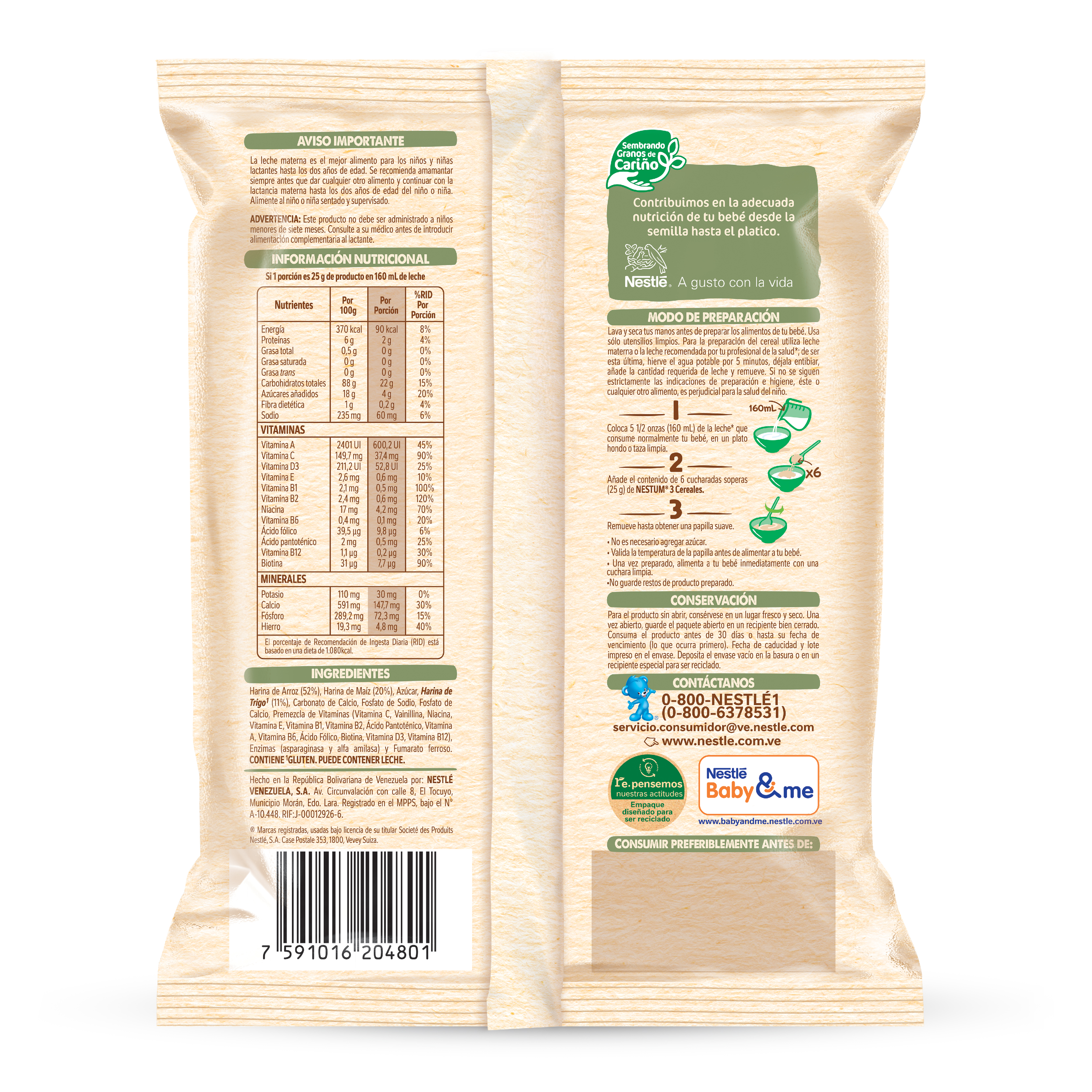 NESTUM 3 CEREALES 225GR