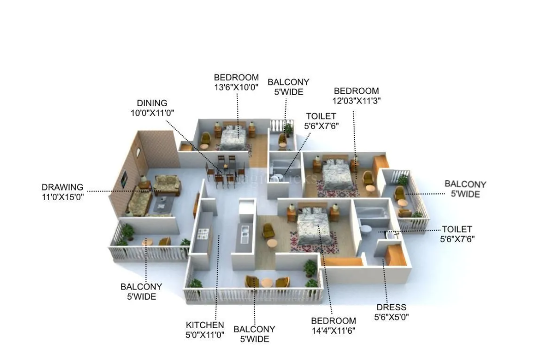 3BHK
