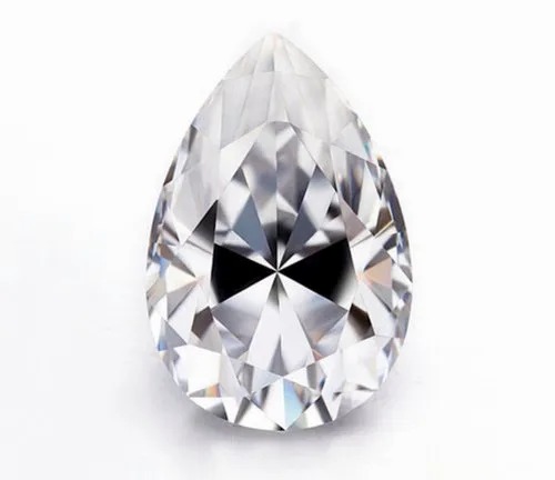 White Pear Cut Moissanite Stone