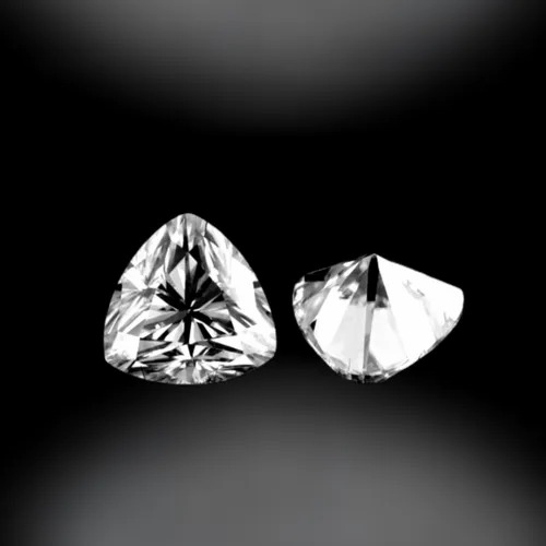 White Trillion Cut Moissanite Stone