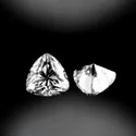 White Trillion Cut Moissanite Stone