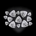 White Trillion Cut Moissanite Stone