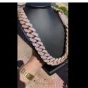 14 MM Rose Gold Cuban Chain / Hip Hop Jewelry