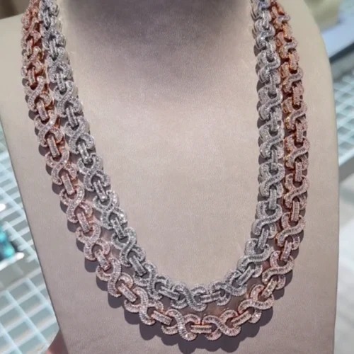 14MM Best Quality VVS Diamond Fashion Jewelry 925 Silver