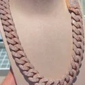 16mm Cuban Link Chain Necklace, 925 Sterling Silver, Iced Out Diamond Choker