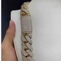 20mm Cuban Link Chain Necklace, 925 Sterling Silver, Iced Out Diamond Choker