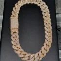 Rose Gold Cuban Chain / Hip Hop Jewelry 22MM
