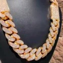 18MM Cuban Link Chain Necklace, 925 Sterling Silver, Iced Out Diamond Choker