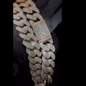 20mm Cuban Link Chain Necklace, 925 Sterling Silver, Iced Out Diamond Choker