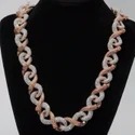 20mm Cuban Link Chain Necklace, 925 Sterling Silver, Iced Out Diamond Choker