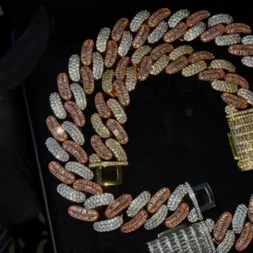 22 MM Rose Gold Cuban Chain / Hip Hop Jewelry