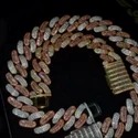 22 MM Rose Gold Cuban Chain / Hip Hop Jewelry