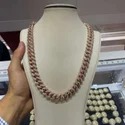 16mm Cuban Link Chain Necklace, 925 Sterling Silver, Iced Out Diamond Choker
