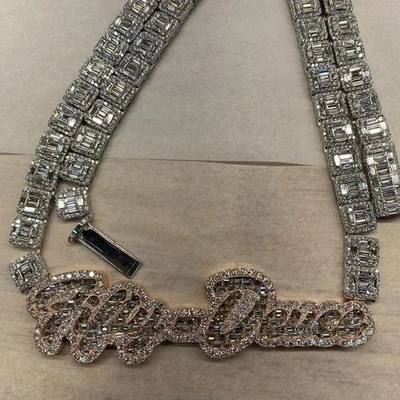 8MM Cuban Link Chain Necklace, 925 Sterling Silver, Iced Out Diamond Choker