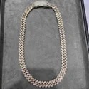 VVS Moissanite Cuban Chain- 14MM, 925 Sterling Silver, Iced Out