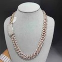 VVS Moissanite Cuban Chain- 14MM, 925 Sterling Silver, Iced Out