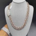 VVS Moissanite Cuban Chain- 14MM, 925 Sterling Silver, Iced Out