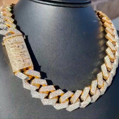 22 mm / 22 inch Iced out hip hop Chain CUBAN CHAIN