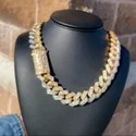22 mm / 22 inch Iced out hip hop Chain CUBAN CHAIN