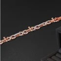 Cuban Link Chain Necklace, 925 Sterling Silver, Iced Out Diamond Choker