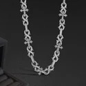 Cuban Link Chain Necklace, 925 Sterling Silver, Iced Out Diamond Choker