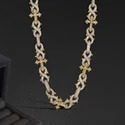 Cuban Link Chain Necklace, 925 Sterling Silver, Iced Out Diamond Choker
