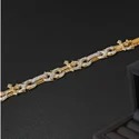 Cuban Link Chain Necklace, 925 Sterling Silver, Iced Out Diamond Choker