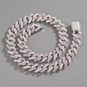 Cuban Link Chain Necklace, 925 Sterling Silver, Iced Out Diamond Choker