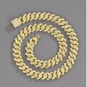 Cuban Link Chain Necklace, 925 Sterling Silver, Iced Out Diamond Choker