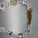 Cuban Link Chain Necklace, 925 Sterling Silver, Iced Out Diamond Choker