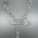 Cuban Link Chain Necklace, 925 Sterling Silver, Iced Out Diamond Choker