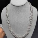 VVS Moissanite Cuban Chain- 16 MM, 925 Sterling Silver, Iced Out