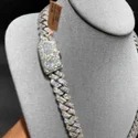 VVS Moissanite Cuban Chain- 16 MM, 925 Sterling Silver, Iced Out