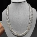 VVS Moissanite Cuban Chain- 16 MM, 925 Sterling Silver, Iced Out