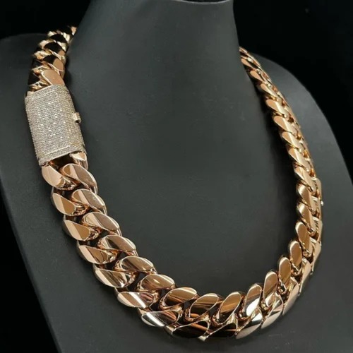 22mm Cuban Link Chain Necklace, 925 Sterling Silver, Iced Out Diamond Choker