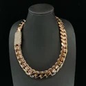 22mm Cuban Link Chain Necklace, 925 Sterling Silver, Iced Out Diamond Choker