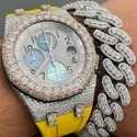 Best Quality Fully Customized Iced Out Diamond Lab Grown Watch for Men Hip Hop Diamond Jewelry