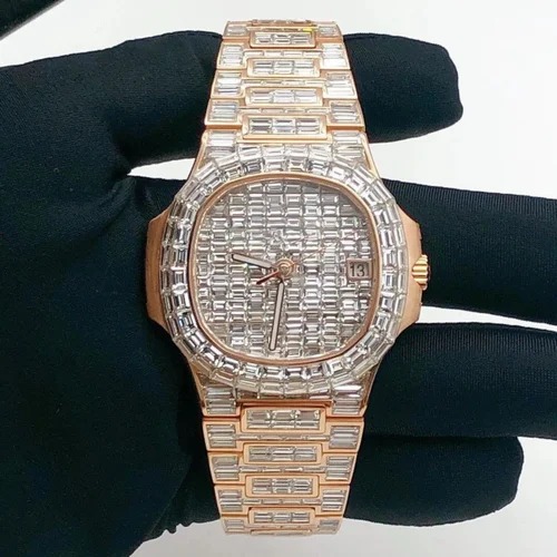 High Quality Iced Out DEF Lab Moissanite Diamond Watch Colorless Diamond Hip Hop Style Diamond Watch