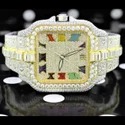High Quality DEF Lab Grown Diamond Watch Colorless Diamond Hip Hop Style Diamond Watch