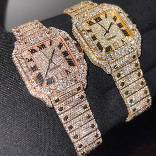 Top Quality Diamond Lab Grown Watch on Factory Price DEF Lab Grown Diamond Iced Out Watch