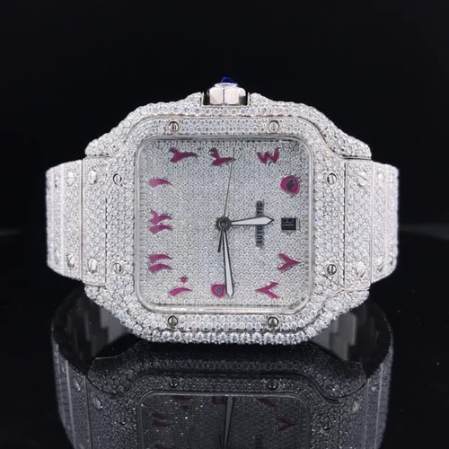 Good Quality Hip Hop Customized Iced out Lab Grown Diamond Watch for Men VVS Diamond Watch Gift