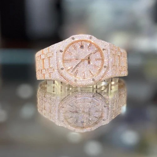 High Quality Hip Hop Customized Iced out Lab Grown Diamond Watch for Men VVS Diamond Watch Gift