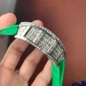 Hip Hop Jewelry Stainless Steel Invisible Setting Iced Out Diamond Watch Baguette Lab Grown