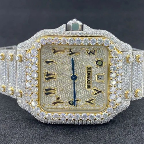 Hip Hop Customized Iced out Lab Grown Diamond Watch for Men VVS Diamond Watch Gift