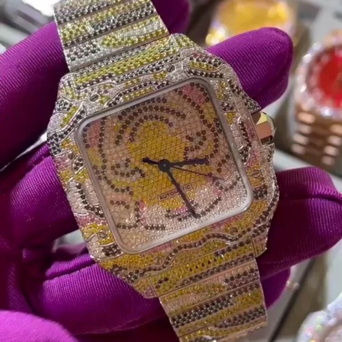 Good Quality Iced Out Lab Grown Watch for Men VVS Diamonds Best Fashion Jewelry Gift