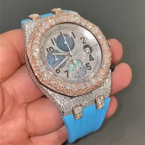 Good Quality Iced Out Lab Grown Watch for Men VVS Diamonds Best Fashion Jewelry Gift